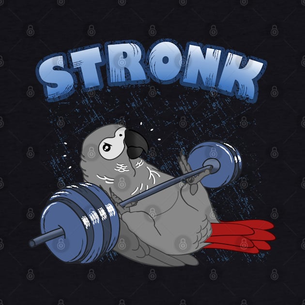Stronk African grey parrot Fitness Birb Workout by FandomizedRose